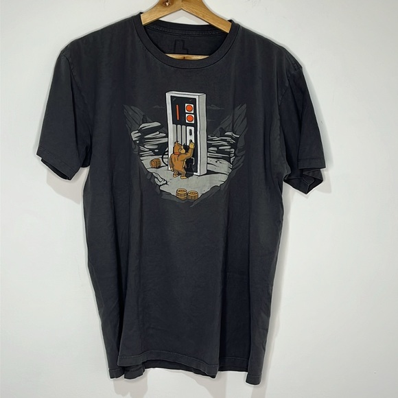 Bustedtees Nintendo Donkey Kong Men’s Large Grey Short Sleeved Graphic T-shirt - Picture 2 of 8